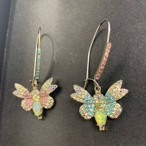 Pink & Blue Dragonfly Betsey Johnson Earrings